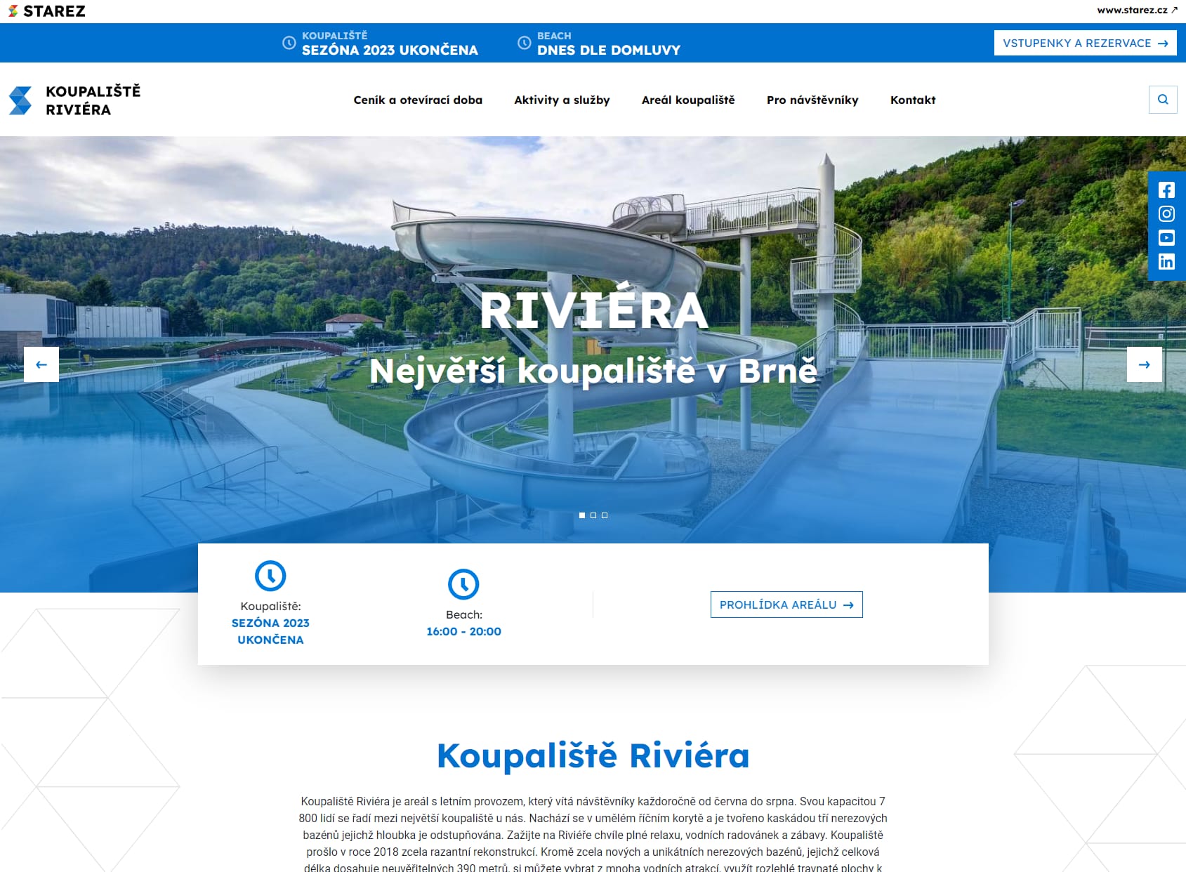 Riviera Aquatic Center Brno