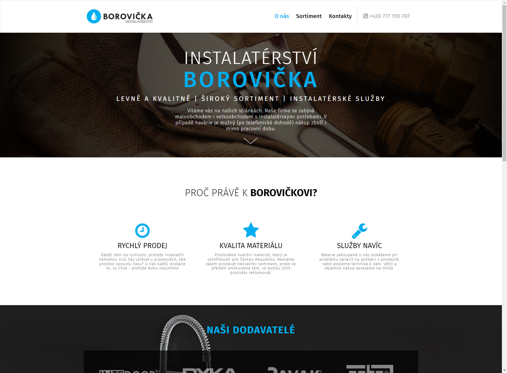 Plumbing supplies Borovička, Ltd.