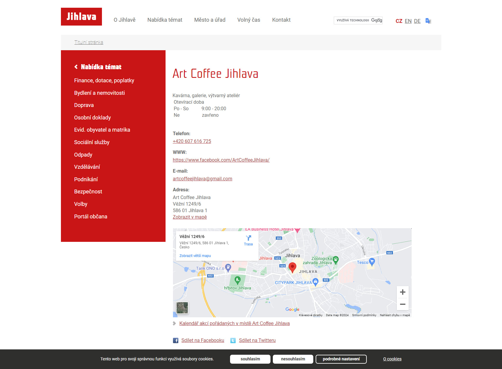Kavárna Art Coffee Jihlava