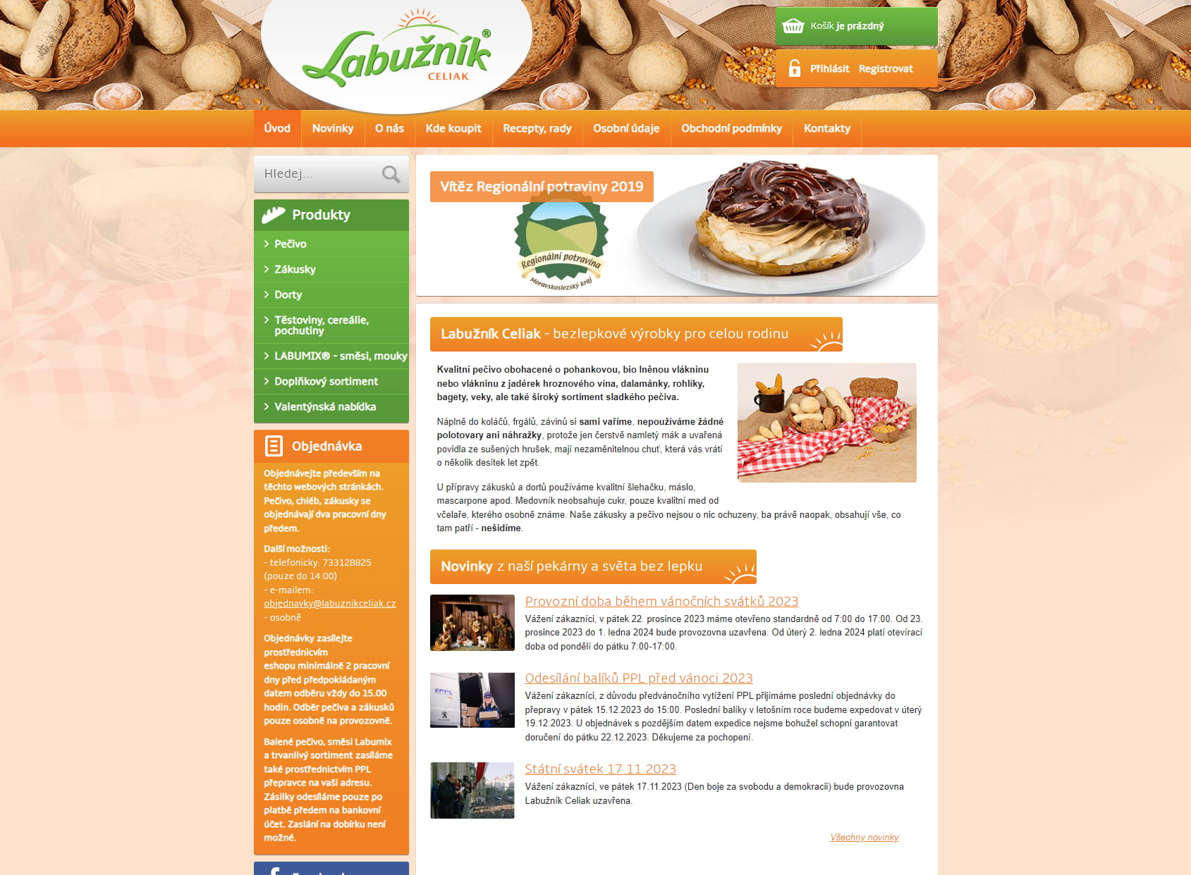 Gourmet Celiak, Confectionery and Bakery Gluten free
