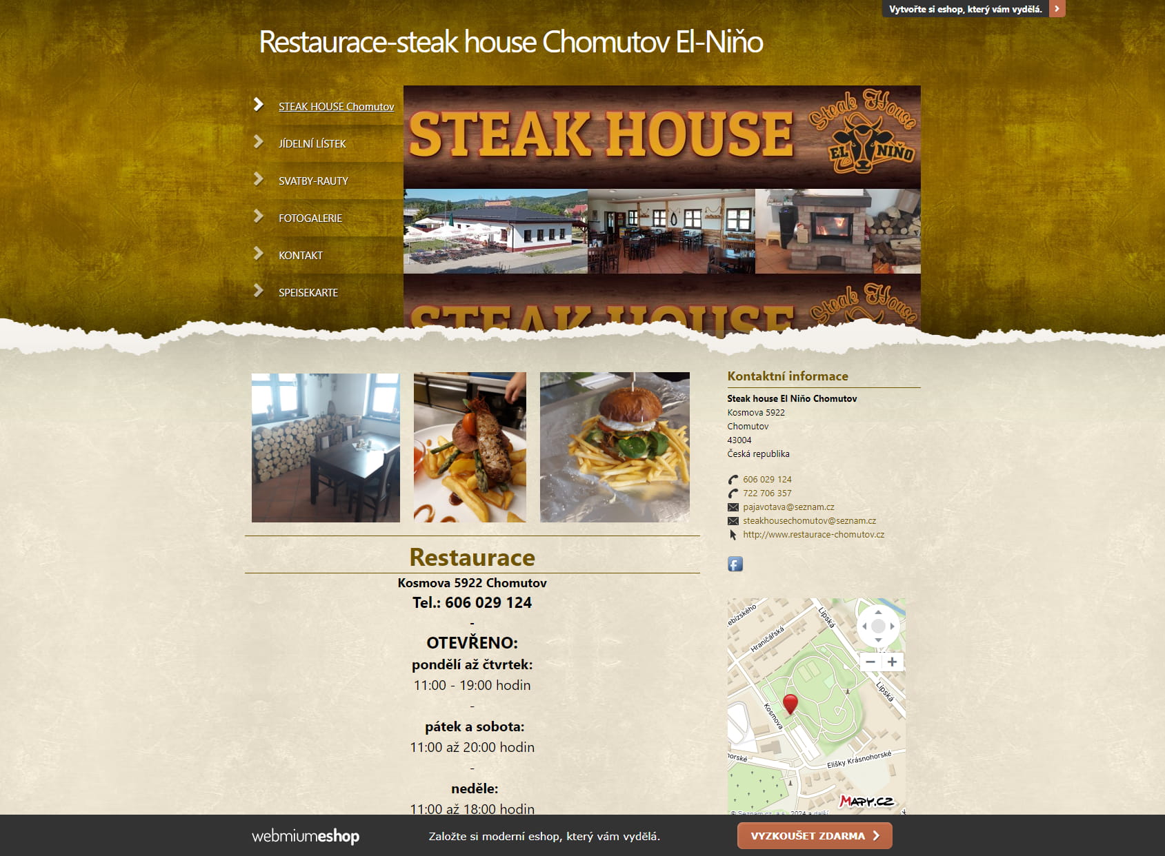 Restaurace a Steak house Chomutov El niňo