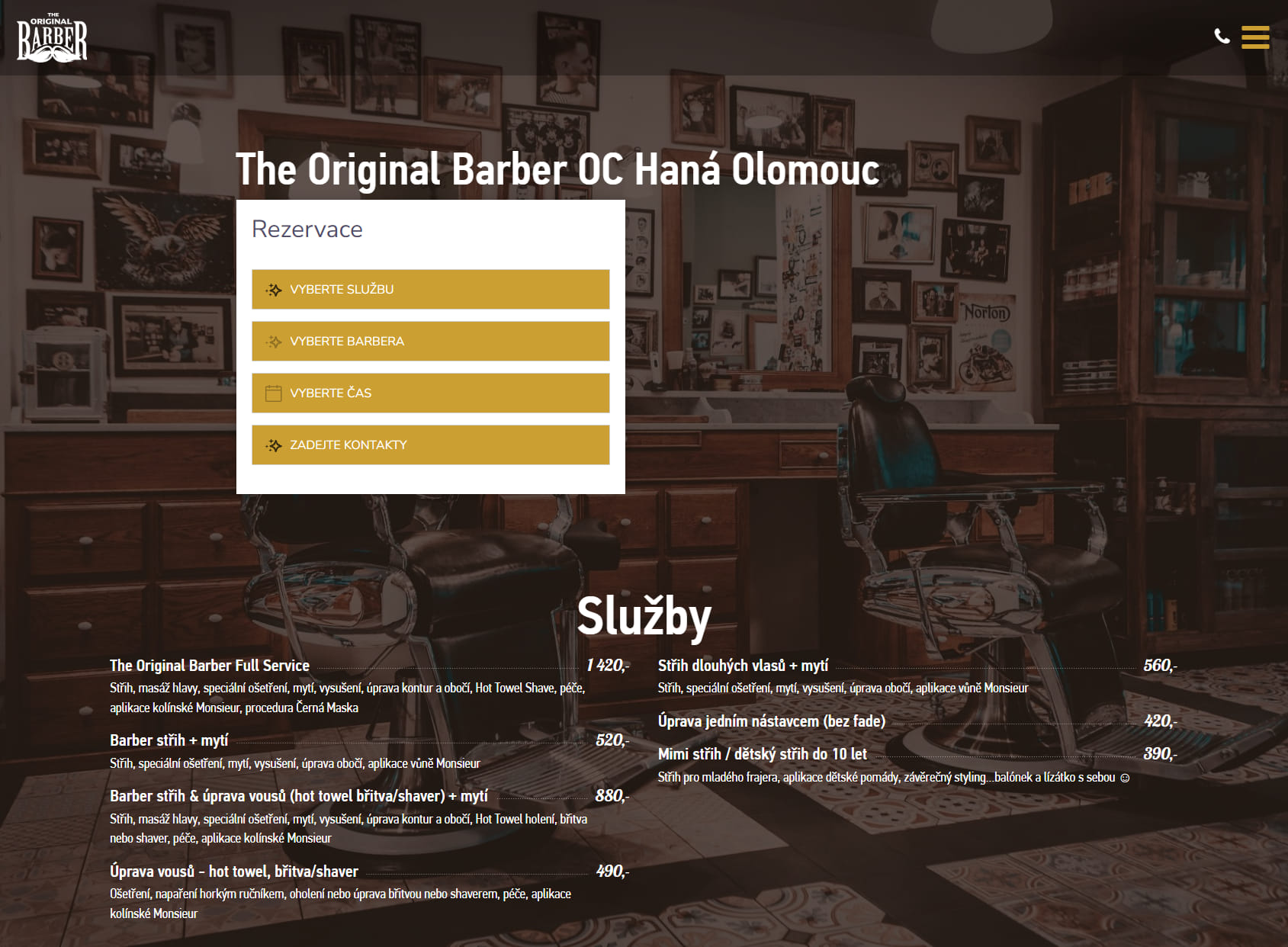 The Original Barber Shop - OC Haná - Olomouc